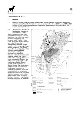 7. ENVIRONMENTAL AUDIT 7.1 Geology 7.2 Moidart Is Situated In