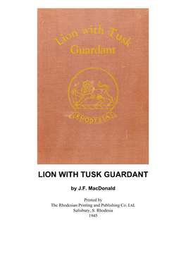 Lion with Tusk Guardant