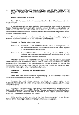 Land Transport Routes from Central Asia to Sea Ports of the Islamic Republic of Iran and Pakistan in the South and China in the East