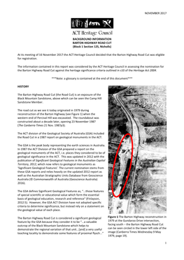 BARTON HIGHWAY ROAD CUT (Block 1 Section 125, Nicholls)