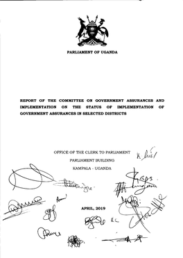 Implementation on the Status of Implementation of Government Assurances in Selected Districts