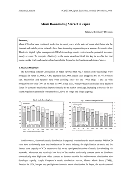 Music Downloading Market in Japan