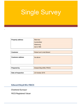 Single Survey