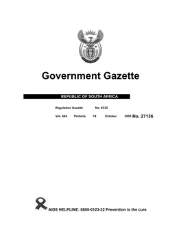 Regulation Gazette, No. 8332