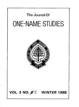 Guild of One-Name Studies 80X G, 14 Charterhouse Buildings, London Eclm 78A