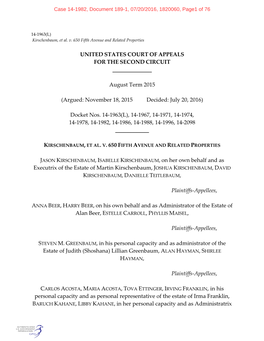 UNITED STATES COURT of APPEALS for the SECOND CIRCUIT August Term 2015