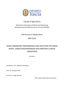 Effect of Plant Provenance and Environmental Conditions in a Maritime Climate