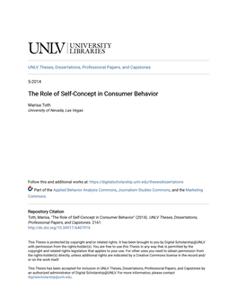 The Role of Self-Concept in Consumer Behavior