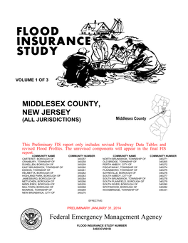 Flood Insurance Study Middlesex County, NJ