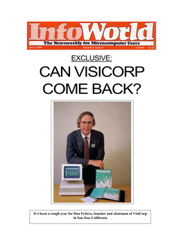Can Visicorp Come Back?