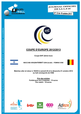 Journal Officiel 12 Du 15 Octobre 2012