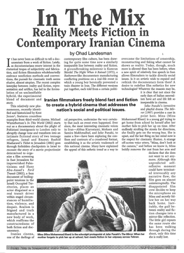 In the Mix: Reality Meets Fiction in Contemporary Iranian Cinema