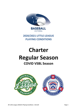 Charter Regular Season COVID VSBL Season