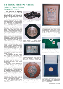 Sir Stanley Matthews Auction