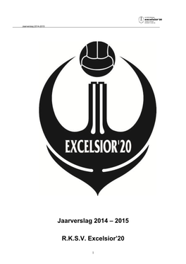 Jaarverslag 2014 – 2015 RKSV Excelsior'20