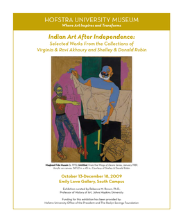 HOFSTRA UNIVERSITY MUSEUM Indian Art After Independence