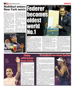 Federer Becomes Oldest World No.1