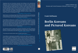 Berlin Koreans and Pictured Koreans [Reading Sample]