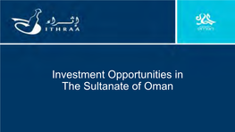 Logistics Sector in Oman Oman’S Infrastructure