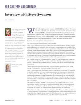 Interview with Steve Swanson