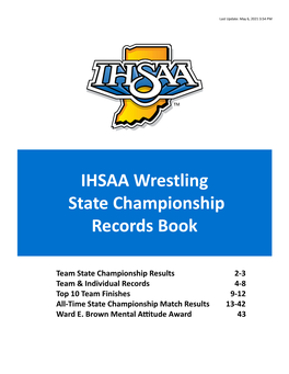 Wrestling Records Book.Indd