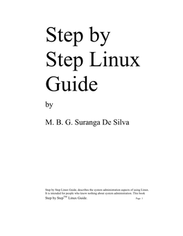 Step by Step Linux Guide By