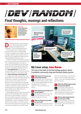 Final Thoughts, Musings and Reflections My Linux Setup Jono Bacon