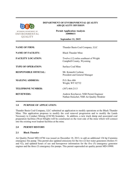 Tment of Environmental Quality Air Quality Division