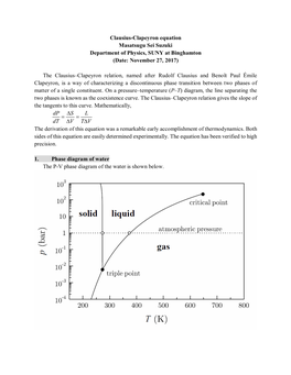 16.8 PT Clausius-Clapeyron Equation