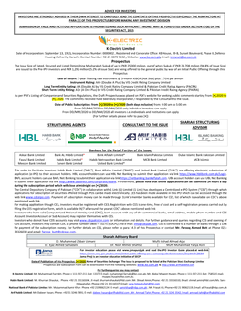 K-Electric Limited Prospectus STRUCTURING AGENTS