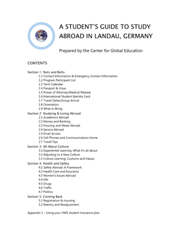A Student''s Guide to Study Abroad in Landau, Germany
