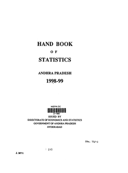 Hand Book Statistics 1998-99
