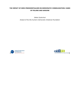 The Impact of Semi-Presidentialism on Democratic Consolidation: Cases of Poland and Ukraine