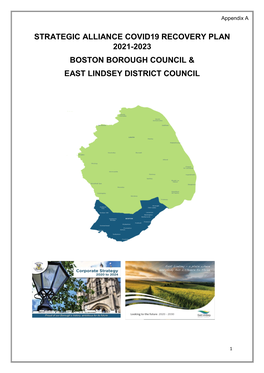 Strategic Alliance Covid19 Recovery Plan 2021-2023 Boston Borough Council & East Lindsey District Council