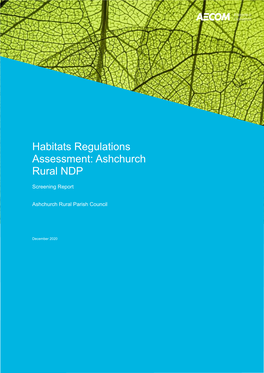 Habitats Regulations Assessment ARNDP