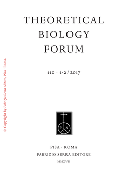 Theoretical Biology Forum