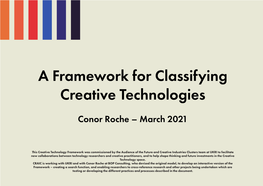 A Framework for Classifying Creative Technologies