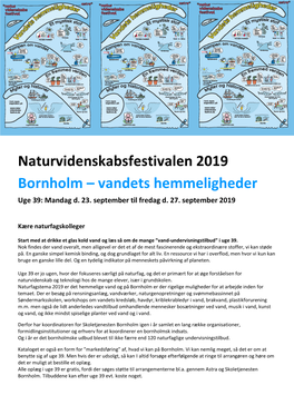Naturvidenskabsfestivalen 2019 Bornholm – Vandets Hemmeligheder Uge 39: Mandag D