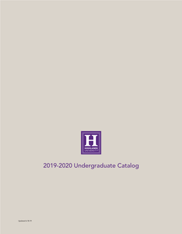 2019-2020 Undergraduate Catalog