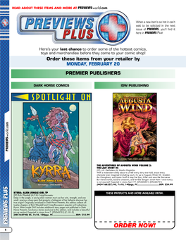 PREVIEWS Plus!