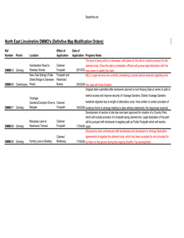 North East Lincolnshire DMMO's (Definitive Map Modification Orders)