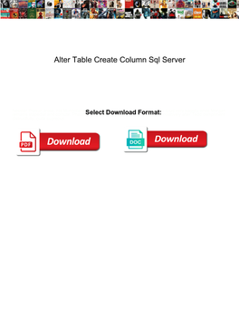 Alter Table Create Column Sql Server