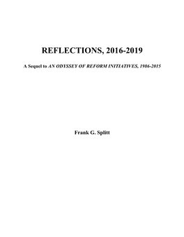 Reflections, 2016-2019