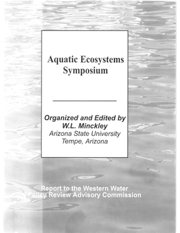 Aquatic Ecosystems Symposium Organized And