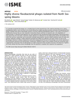 Highly Diverse Flavobacterial Phages Isolated from North Sea Spring