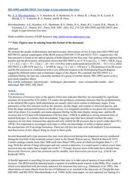 HD 19993 and HD 29035: New Bright A-Type Emission-Line Stars