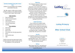 Lutley Primary After School Club