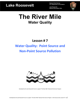 Water Quality Pont, Non-Point Source Pollution