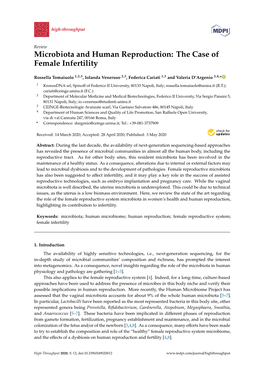 Microbiota and Human Reproduction: the Case of Female Infertility