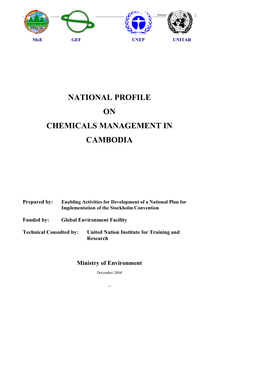 National Profile on Chemicals Management in Cambodia